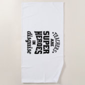 先生はすごい英雄に変装している ビーチタオル (正面)