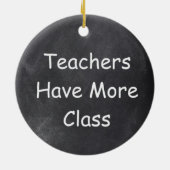 先生はよりクラスのシャルボードギフトアイディアを持つ セラミックオーナメント (裏面)