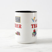 先生はクラスとのそれをします ツートーンマグカップ (中央)