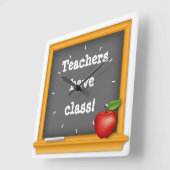 先生はクラスを持っている! スクエア壁時計 (傾斜)