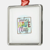 先生はクラス メタルオーナメント (左)