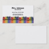 先生はテンプレートをクレヨンで彩色します 名刺 (正面/裏面)