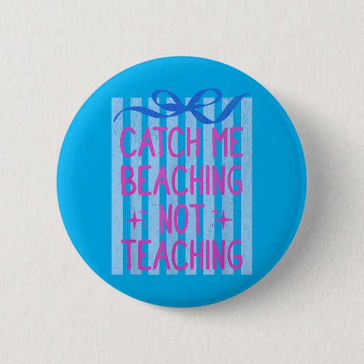先生はビーチ サマー 缶バッジ (正面)