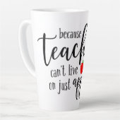 先生はリンゴだけで生きられないラテマグカップ カフェラテマグ (左アングル)