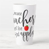 先生はリンゴだけで生きられないラテマグカップ カフェラテマグ (正面)