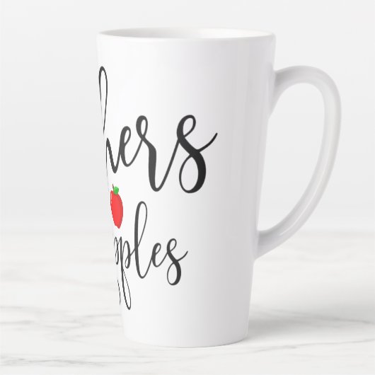 先生はリンゴだけで生きられないラテマグカップ カフェラテマグ (右)