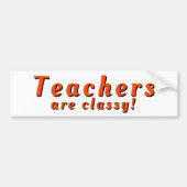 先生は上品な学校のしゃれです バンパーステッカー (正面)