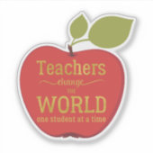 先生は世界の赤りんごの引用文を変える シール (正面)