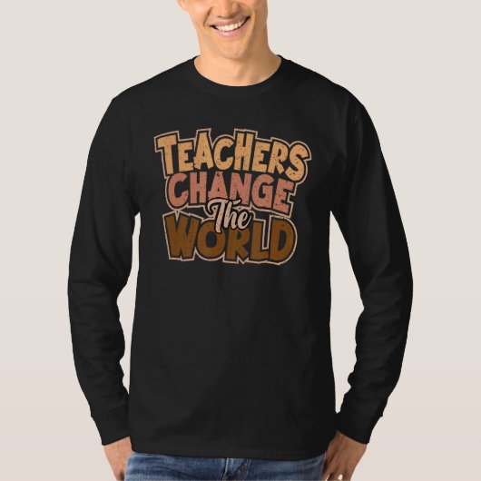 先生は世界を変える先生教授コーチ Tシャツ (正面)