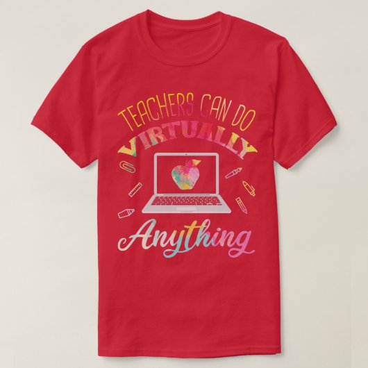 先生は事実上あらゆる仮想先生を実行可能 Tシャツ (デザイン正面)