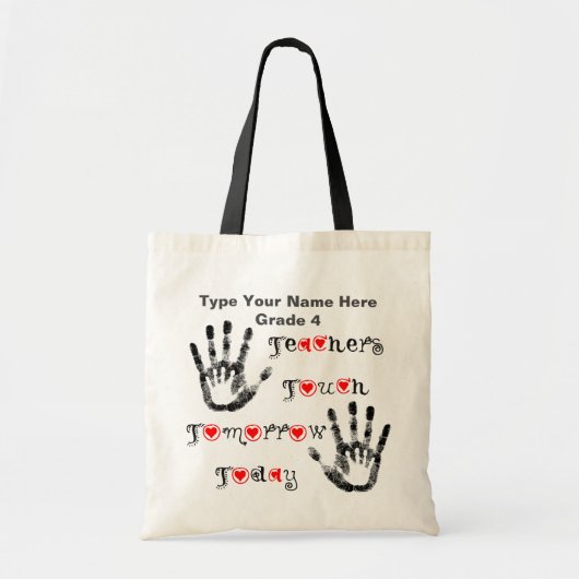 先生は今日明日触れます-バッグを個人化して下さい トートバッグ (正面)