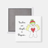 先生は変装した天使…雪だるま マグネット (正面/裏面)