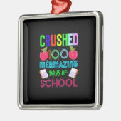 先生は学校の100のメルマージング日を粉砕 メタルオーナメント (左)