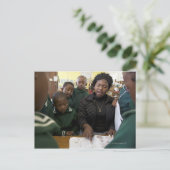 先生は学習者のグループを支援する ポストカード (スタンド正面)