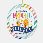 先生は将来の明るいスタッフへの贈り物です セラミックオーナメント (左)