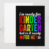 先生は幼稚園の準備ができている 招待状 (正面/裏面)