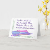 先生は彼らの学生のハートで…書きます カード (黄色い花)