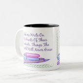 先生は彼らの学生のハートで…書きます ツートーンマグカップ (正面左)