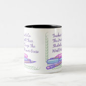 先生は彼らの学生のハートで…書きます ツートーンマグカップ (中央)