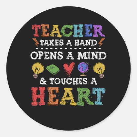 先生は手で感謝ク感動的ク ラウンドシール (正面)