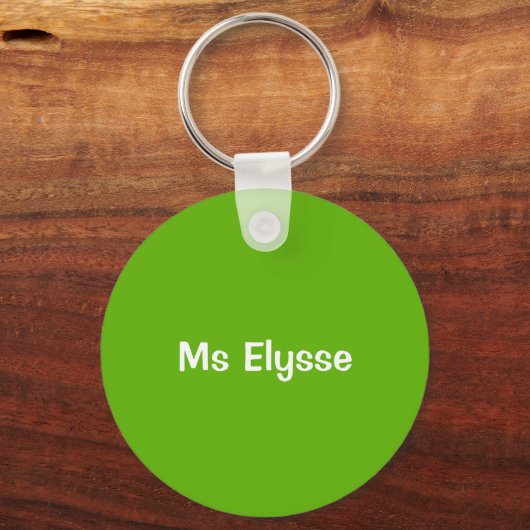 先生は永遠にパーソナライズ成長する種子を植える キーホルダー (裏面)