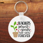 先生は永遠にパーソナライズ成長する種子を植える キーホルダー (正面)
