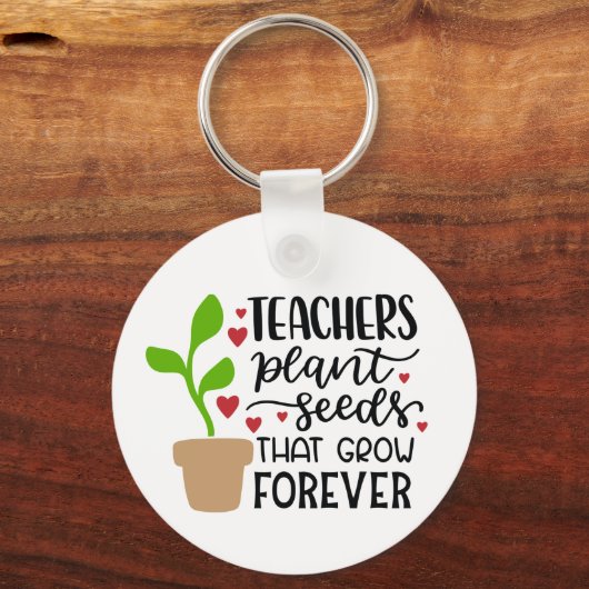 先生は永遠にパーソナライズ成長する種子を植える キーホルダー (正面)