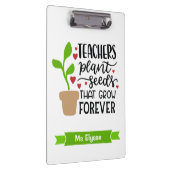 先生は永遠にパーソナライズ成長する種子を植える クリップボード (右)