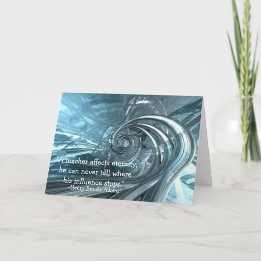 「先生は永遠に影響する」ノートカード シーズンカード (正面)