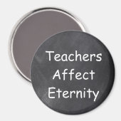 先生は永遠に影響を与えるChalkboardデザインギフト マグネット (正面/裏面)