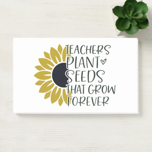 先生は永遠に成長する植物の種子引用文 ポストイット (オフィス)