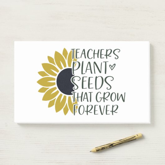 先生は永遠に成長する植物の種子引用文 ポストイット (デスク)