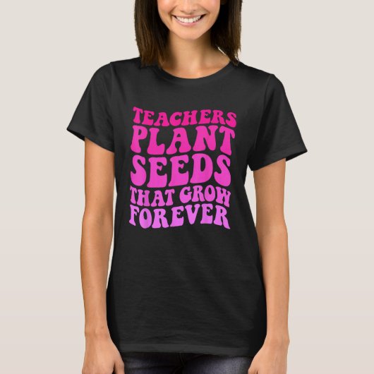 先生は永遠に成長する植物の種子Groovy Teac Tシャツ (正面)