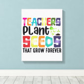 先生は永遠に成長する種を植える キャンバスプリント (インサイチュ (ウッドフロア))