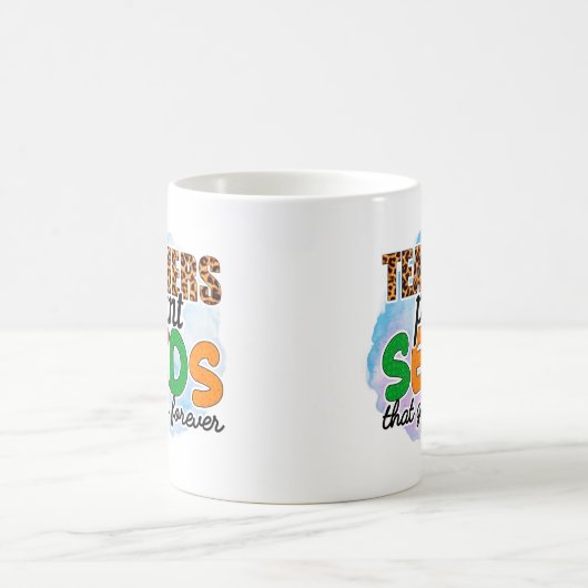 先生は永遠に成長する種を植える コーヒーマグカップ (中央)