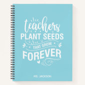 先生は永遠に成長する種を植える ノートブック (正面)