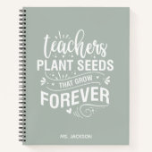 先生は永遠に成長する種を植える ノートブック (正面)