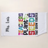 先生は永遠に成長する種を植える ビーチタオル (正面)