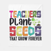 先生は永遠に成長する種を植える フリースブランケット (正面)