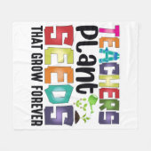 先生は永遠に成長する種を植える フリースブランケット (正面(横))