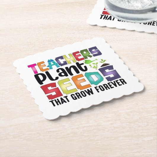 先生は永遠に成長する種を植える ペーパーコースター (アングル)
