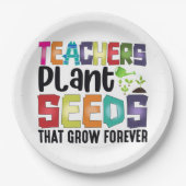 先生は永遠に成長する種を植える ペーパープレート (正面)