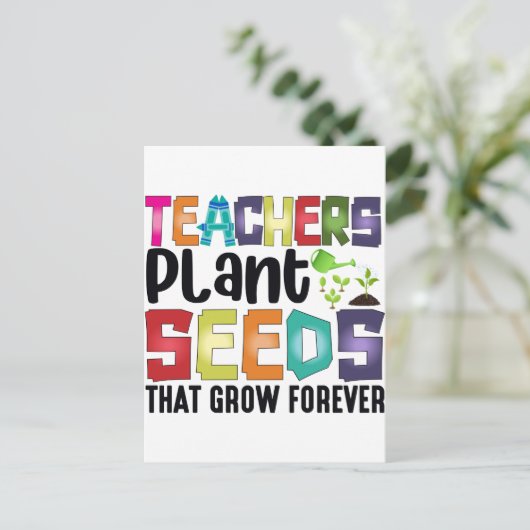 先生は永遠に成長する種を植える ポストカード (スタンド正面)