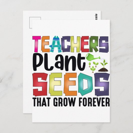 先生は永遠に成長する種を植える ポストカード (正面/裏面)
