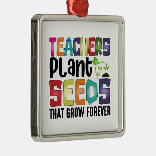 先生は永遠に成長する種を植える メタルオーナメント (右)