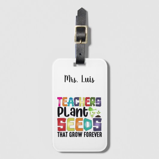 先生は永遠に成長する種を植える ラゲッジタグ (正面縦)