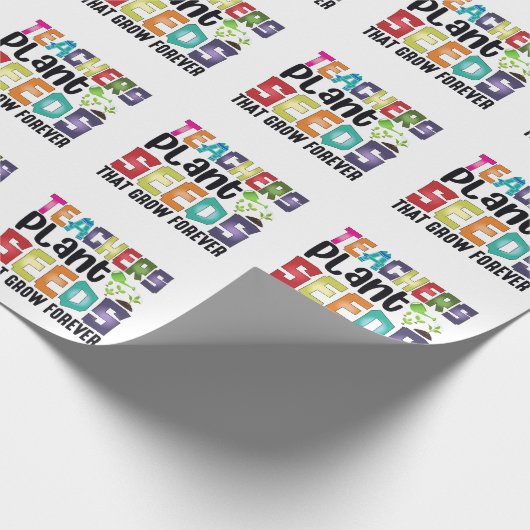 先生は永遠に成長する種を植える ラッピングペーパー (角)