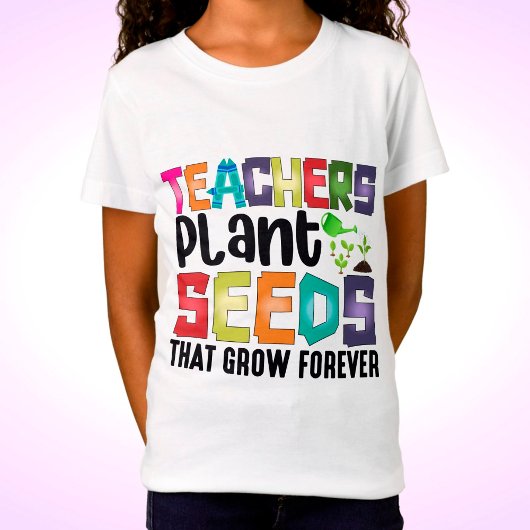 先生は永遠に成長する種を植える Tシャツ