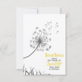 先生は知識の種を植える サンキューカード (正面)