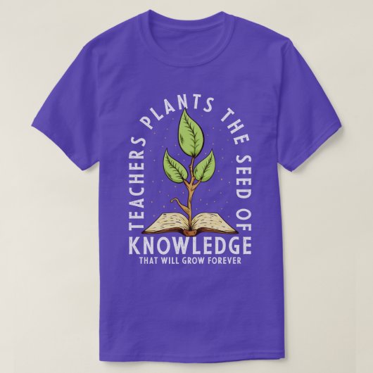 先生は知識の種を植える Tシャツ (デザイン正面)
